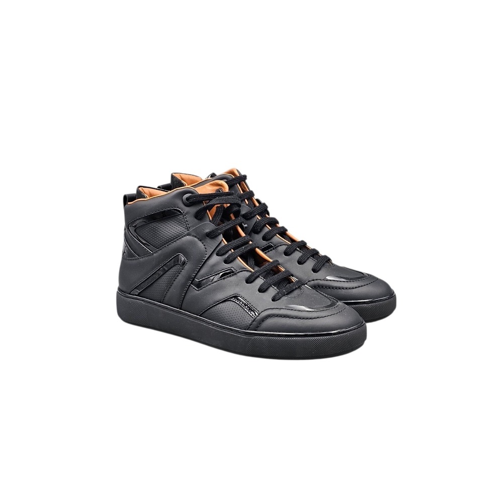 Ermenegildo Zegna Men's Size 10 US NWOB Tiago Black Leather High Top Sneakers